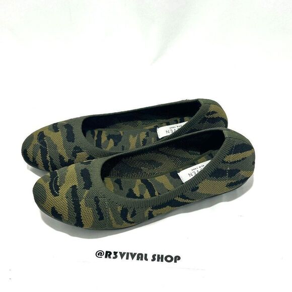 Steven By Steve Madden Bandour Shoe Ballet Flat Camouflage Camo Green - Size 7.5 - Picture 5 of 10